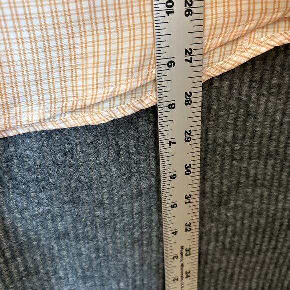 Aftco Mens Orange Plaid Button Up Shirt Size Small UPF 50 Short Sleeve New - Picture 9 of 9